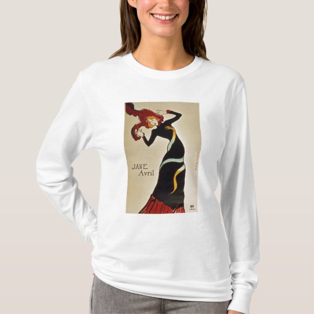 Henri de Toulouse-Lautrec | Jane Avril 1899 Tee Shirt (Framsida)