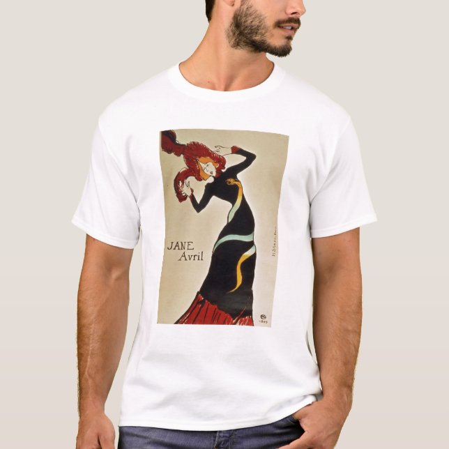 Henri de Toulouse-Lautrec | Jane Avril 1899 Tee Shirt (Framsida)