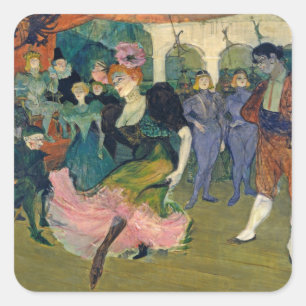Henri de Toulouse-Lautrec   Karta: Magellans resa Fyrkantigt Klistermärke
