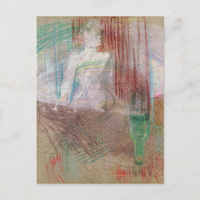 Henri de Toulouse-Lautrec | Kvinna som står bakom Vykort (Framsida)