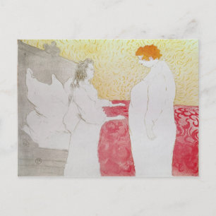 Henri de Toulouse-Lautrec Kvinnor i böjd, profil Vykort