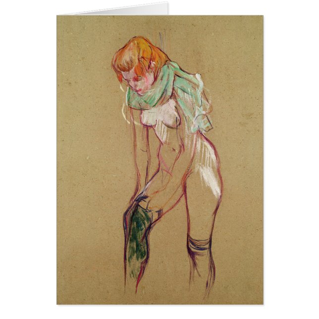 Henri de Toulouse-Lautrec | Kvinnor som fyller upp Hälsningskort (Framsidan)