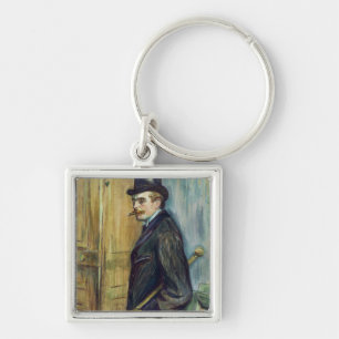 Henri de Toulouse-Lautrec Louis Pascal, 1891 Fyrkantig Silverfärgad Nyckelring