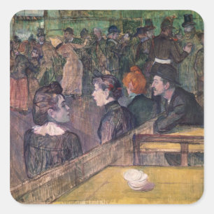 Henri de Toulouse-Lautrec Moulin de la Ga Fyrkantigt Klistermärke