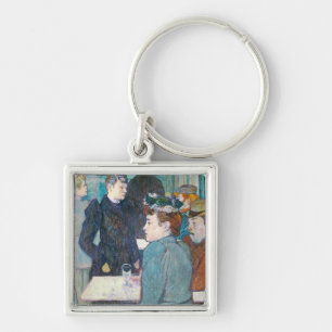 Henri de Toulouse-Lautrec   Moulin de la Galette Fyrkantig Silverfärgad Nyckelring
