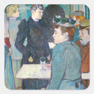 Henri de Toulouse-Lautrec   Moulin de la Galette Fyrkantigt Klistermärke