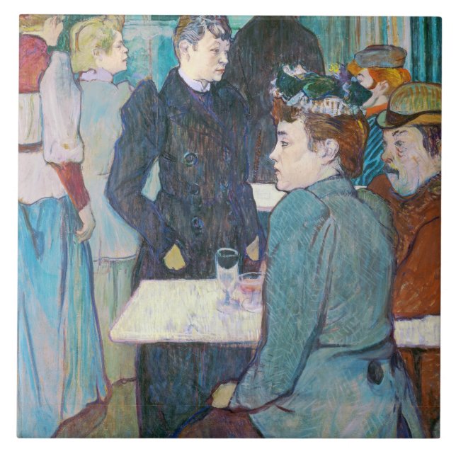 Henri de Toulouse-Lautrec | Moulin de la Galette Kakelplatta (Framsidan)