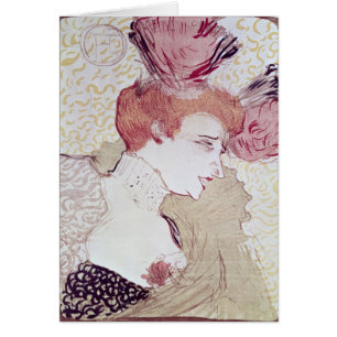 Henri de Toulouse-Lautrec porträtt av Marcelle Hälsningskort