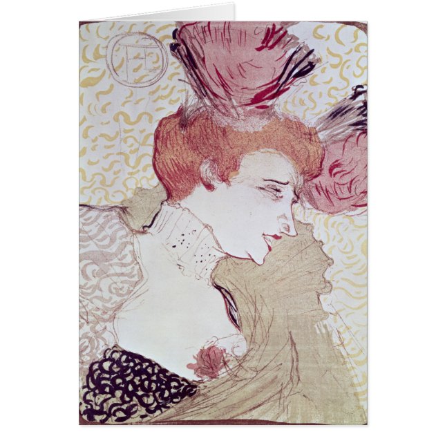 Henri de Toulouse-Lautrec | Porträtt i Marcelle L Hälsningskort (Framsidan)