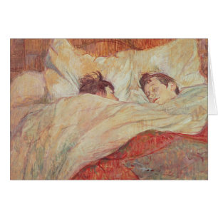 Henri de Toulouse-Lautrec sängen, c.1892-95 Hälsningskort
