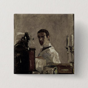 Henri de Toulouse-Lautrec självporträtt, 1880 Knapp