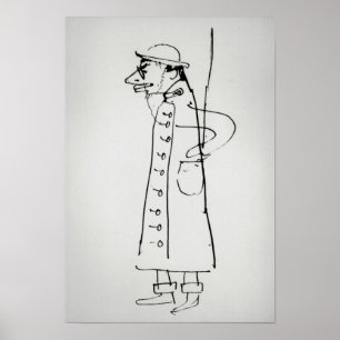 Henri de Toulouse-Lautrec Självporträtt, 1885 Poster