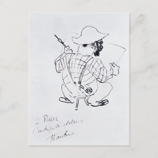 Henri de Toulouse-Lautrec | Självporträtt, 1896 Vykort (Framsida)