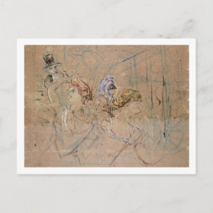 Henri de Toulouse-Lautrec Skiss för "Vid mässan" Vykort