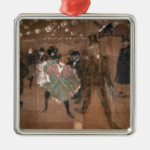 Henri de Toulouse-Lautrec som dansar på rougen Julgransprydnad Metall