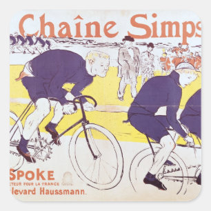 Henri de Toulouse-Lautrec som Simpsonen kedjar, Fyrkantigt Klistermärke