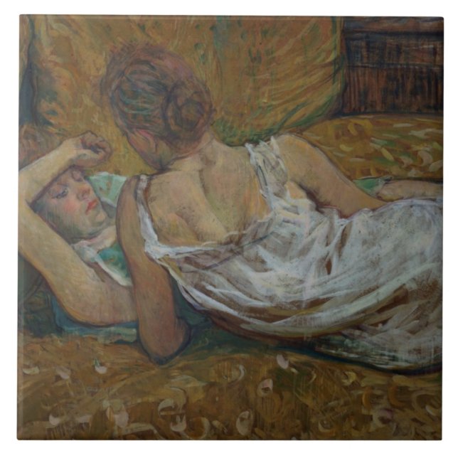 Henri de Toulouse-Lautrec | två vänner (pastell) Kakelplatta (Framsidan)