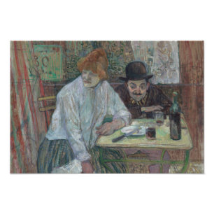 Henri de Toulouse-Lautrec - Vid Cafe La Mie Fototryck