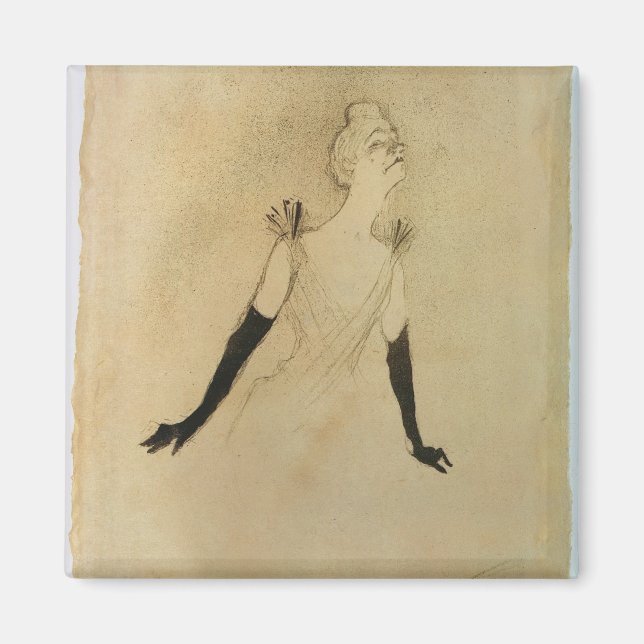 Henri de Toulouse-Lautrec | Yvette Guilbert, 1894 Magnet (Framsidan)