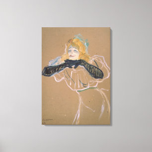 Henri de Toulouse-Lautrec Yvette Guilbert singi Canvastryck