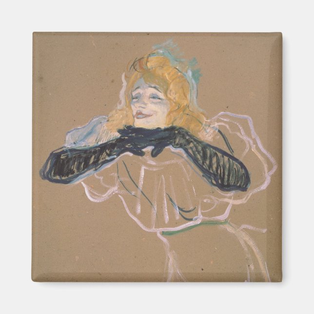 Henri de Toulouse-Lautrec | Yvette Guilbert singi Magnet (Framsidan)