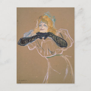 Henri de Toulouse-Lautrec Yvette Guilbert singi Vykort