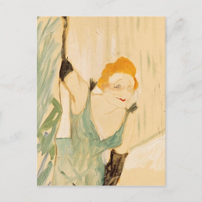 Henri de Toulouse-Lautrec | Yvette Guilbert  tar i Vykort (Framsida)