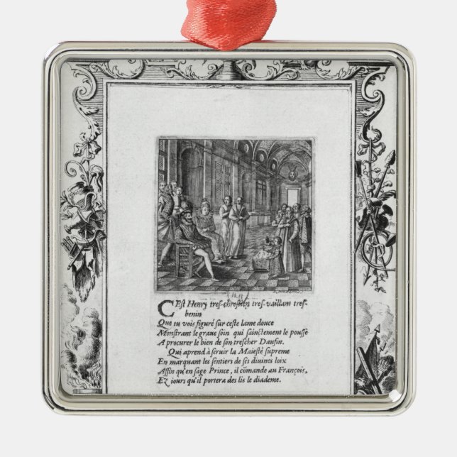 Henri droppkung av frankrike- och Navarre Julgransprydnad Metall (Framsidan)