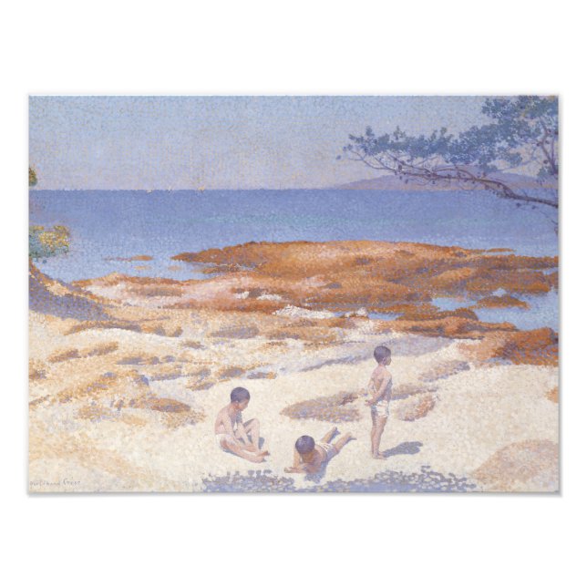 Henri-Edmond Kor - Beach at Cabasson Fototryck (Framsidan)