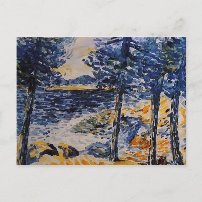 Henri-Edmond Kor: Gräs av havet Vykort (Framsida)