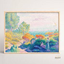 Henri Edmond Kor Two Women by the Shore Painting Poster