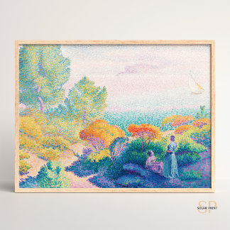 Henri Edmond Kor Two Women by the Shore Painting Poster