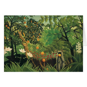 Henri exotiska Rousseau- landskap Hälsningskort
