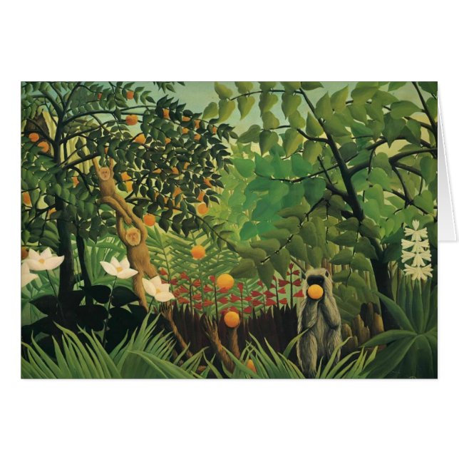 Henri exotiska Rousseau- landskap Hälsningskort (Framsidan Horizontal)