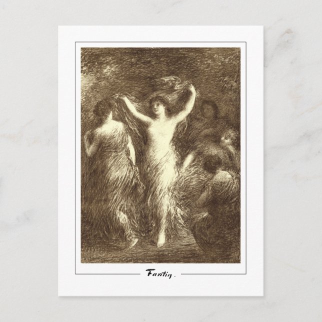 Henri Fantin-Latour #388 - Fine Art Postcard Vykort (Framsida)