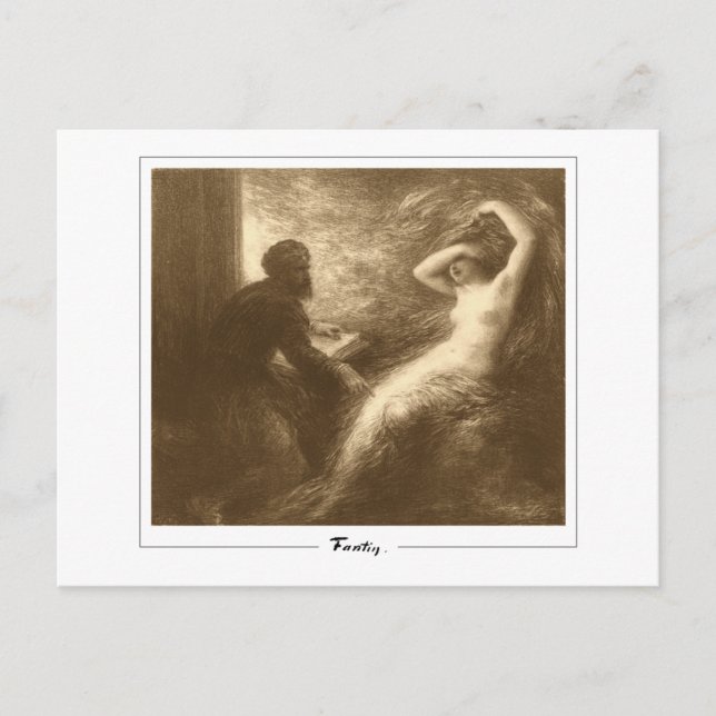 Henri Fantin-Latour #454 - Fine Art Postcard Vykort (Framsida)