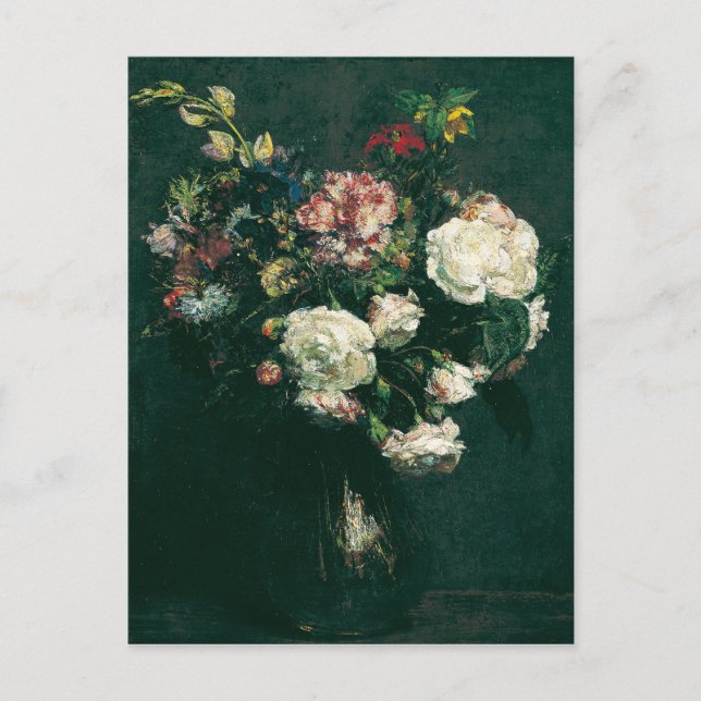 Henri Fantin-Latour Antik vas med blommor Vykort (Framsida)