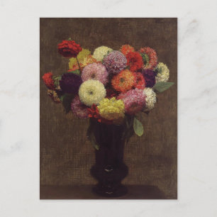 Henri Fantin-Latour-Dahlias Vykort
