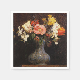 Henri Fantin-Latour, Flowers, Camelias, Tulips Pappersservett