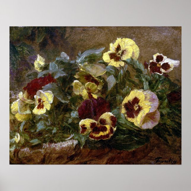 Henri Fantin-Latour Pansies Poster (Framsidan)