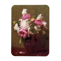 Henri Fantin-Latour Peonies och Ro Magnet