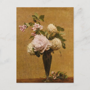 Henri Fantin-Latour- Vas of Peonies and Snowbollar Vykort