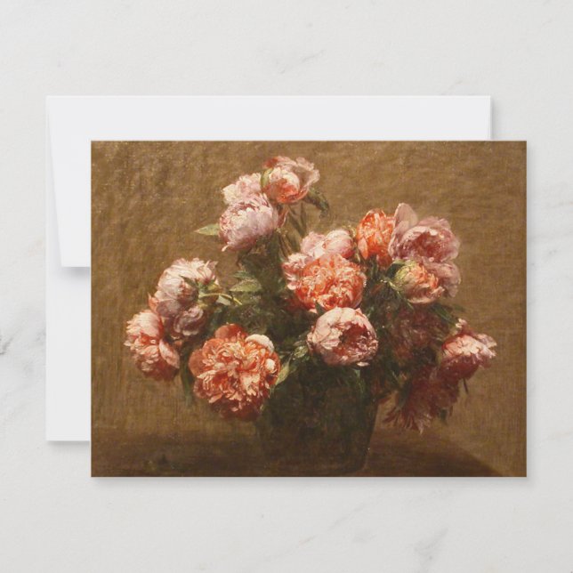 Henri Fantin-Latour Vas of Peonies Inbjudningar (Framsida)
