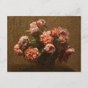 Henri Fantin-Latour- Vas of Peonies Vykort