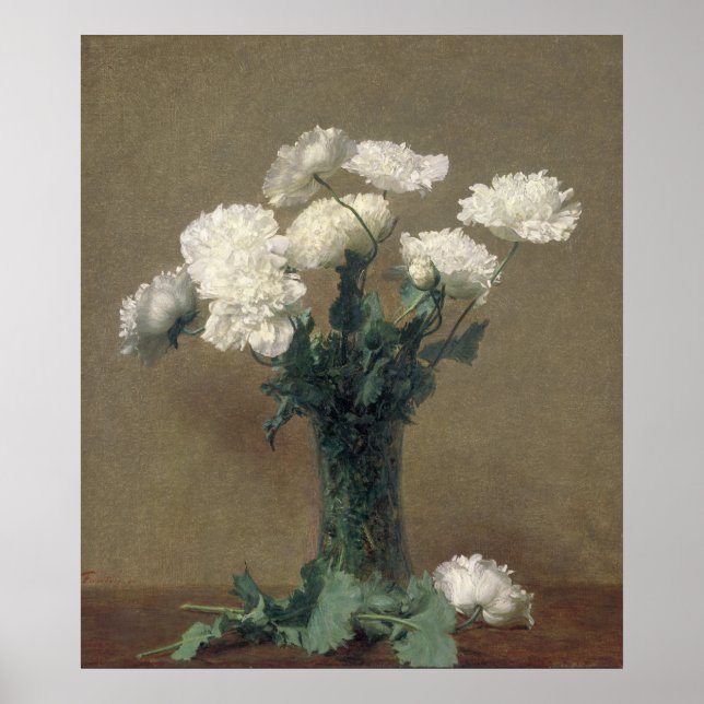Henri Fantin Latour Vintage Poppies Poster (Framsidan)