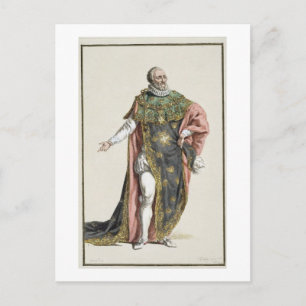 Henri IV (1553-1610) Kung av Frankrike, från Receu Vykort