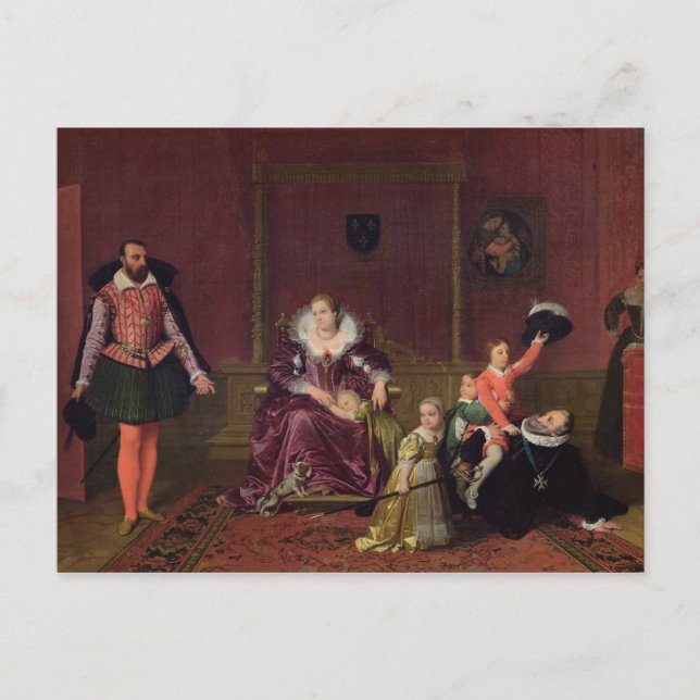 Henri IV kung av Frankrike och Navarra spelar Vykort (Framsida)