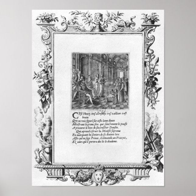 Henri IV Kung i Frankrike- och Navarreundervisning Poster (Framsidan)