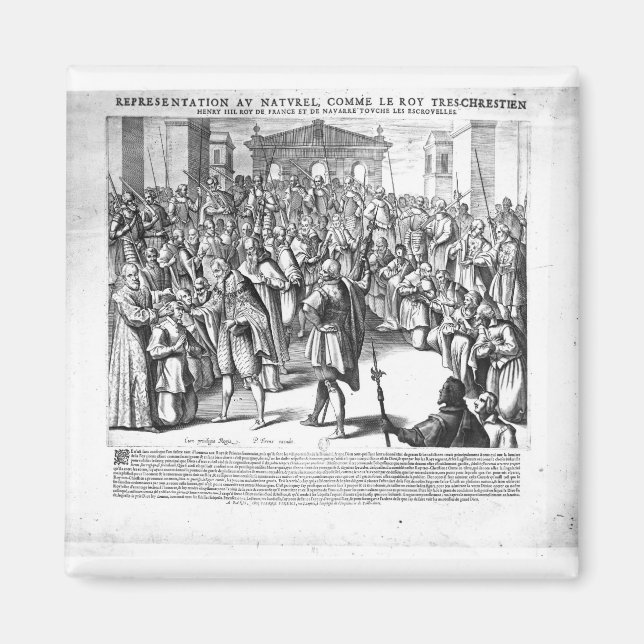 Henri IV som botade scrofula-sjuka Magnet (Framsidan)