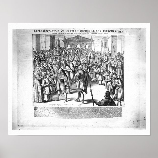 Henri IV som botade scrofula-sjuka Poster (Framsidan)